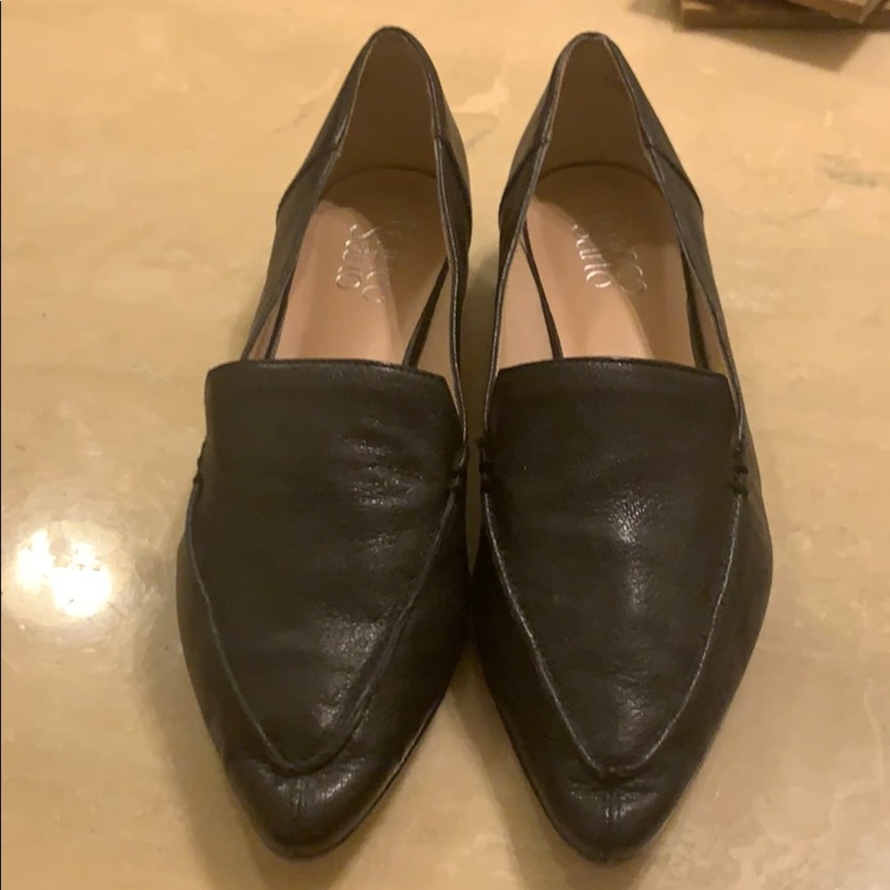 Franco Sarto Black Leather Loafers